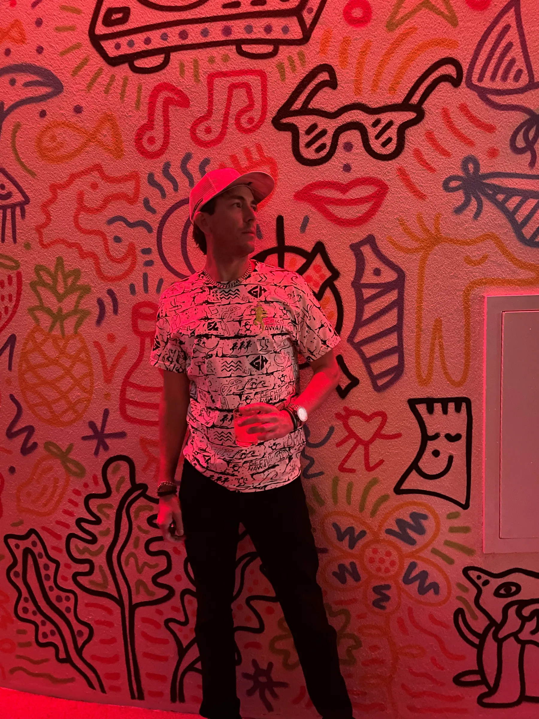 RESRRECT studio portrait under red light